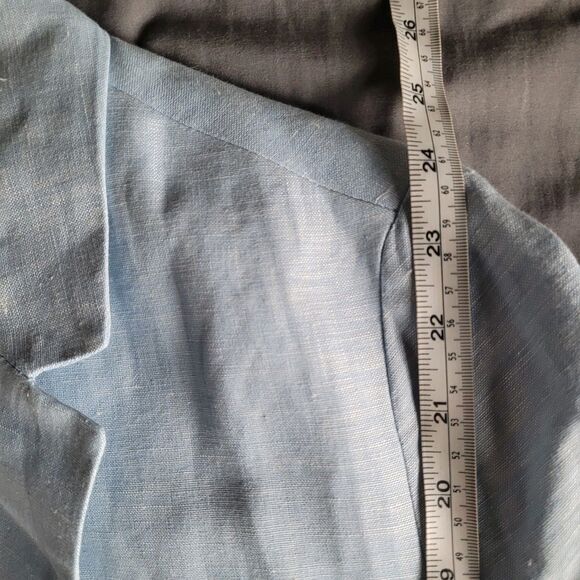 Gap Womens Linen Blend Blazer Size 8 Light Blue One Button Single Breasted Nwt - Picture 6 of 9